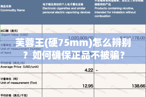 芙蓉王(硬75mm)怎么辨别？如何确保正品不被骗？